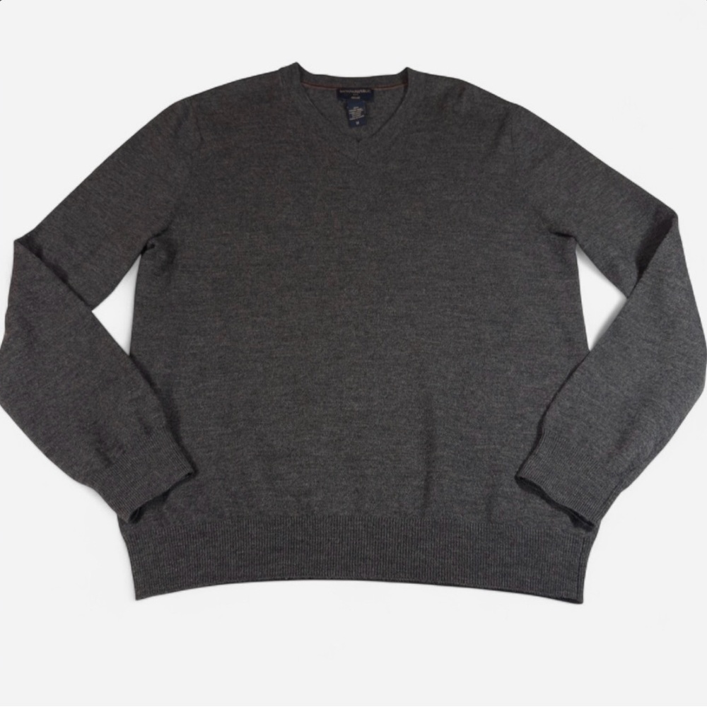 Banana Republic Charcoal V-Neck Sweater